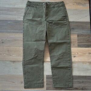 LOFT Olive Green Casual Chino Pants